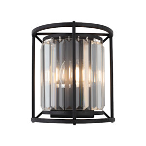 Cougar Lighting Amelia 2LT Wall Light in Black COU-AMEL2WBLK