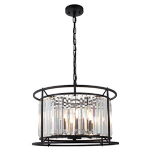 Cougar Lighting Amelia 6LT Pendant Light in Black COU-AMEL6PBLK