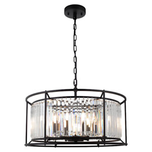 Cougar Lighting Amelia 8LT Pendant Light in Black COU-AMEL8PBLK