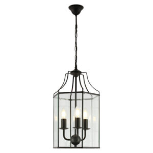 Cougar Lighting Arcadia 3LT Pendant Light in Black COU-ARCA3PBLK