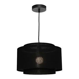 Cougar Lighting Bern 1LT Medium Pendant Light in Black COU-BERN1PMBLK