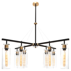 Cougar Lighting Bourne 8LT Pendant Light in Black COU-BOUR8PBLK
