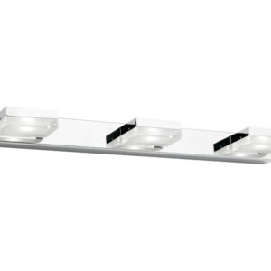 Cougar Lighting Cube 3LT LED Vanity Light in Clear Frost Acrylic COU-CUB3LT15WLED