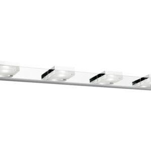 Cougar Lighting Cube 4LT LED Vanity Light in Clear Frost Acrylic COU-CUB4LT20WLED