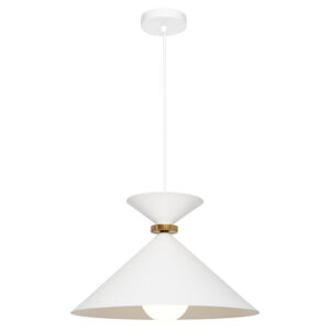 Cougar Lighting Julia 1LT Large Pendant Light in White COU-JULI1PLWHT