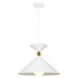 Cougar Lighting Krissy 1LT Large Pendant Light in White COU-KRISS1PLWHT