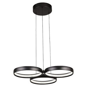 Cougar Lighting Olympus 3LT LED Pendant Light in Black COU-OLYM3PLEDBLK