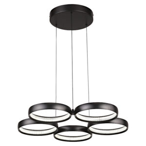 Cougar Lighting Olympus 5LT Pendant Light in Black COU-OLYM5PLEDBLK