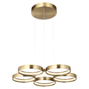 Cougar Lighting Olympus 5LT Pendant Light in Gold COU-OLYM5PLEDGLD