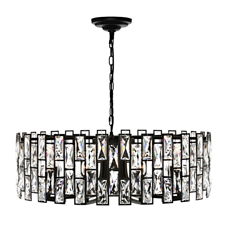 Cougar Lighting Porsha 8LT Pendant Light in Black COU-PORS8P