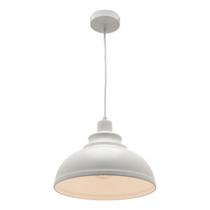 Cougar Lighting Risto 1LT Pendant Light in White COU-RIST1PWHT