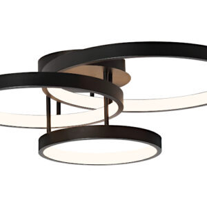 Cougar Lighting Zola 3LT Close To Ceiling Light in Black COU-ZOLA3BLK