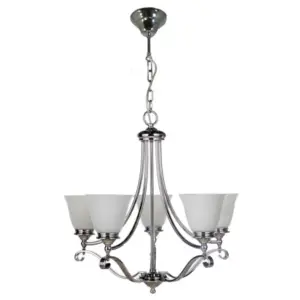 Lighting Inspirations Dallas 5 Light 5 Arm Pendant Chrome LOI1000126