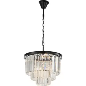 Lighting Inspirations Odeon Large 51cm 6 Light Crystal Glass Chandelier Bronze LOI1000137