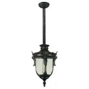 Lighting Inspirations Wellington Large Outdoor Rod Pendant Antique Black LOI1000575