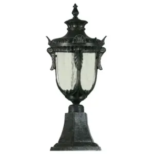 Lighting Inspirations Wellington Medium Outdoor Pillar Mount Antique Black LOI1000577