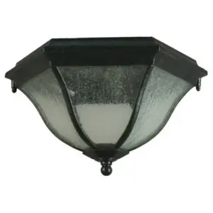 Lighting Inspirations Wickham Outdoor Flush Under Eave Light Atq Black LOI1000598