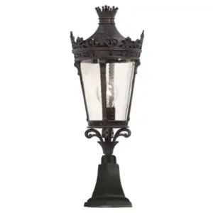 Lighting Inspirations Crown Large Outdoor Pillar Mount Antique Bronze LOI1000834
