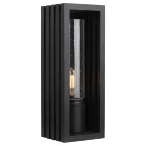 Lighting Inspirations Portico Medium Outdoor Wall Sconce Matte Black LOI1000856