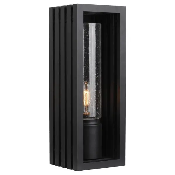 Lighting Inspirations Portico Medium Outdoor Wall Sconce Matte Black LOI1000856