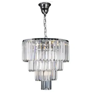 Lighting Inspirations Celestial 39cm 5 Light 4 Tier Crystal Glass Chandelier Chrome LOI1001099
