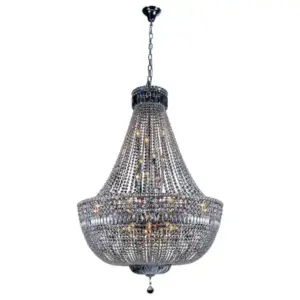 Lighting Inspirations Classique 18Lt Basket Chandelier, Chrome LOI1001117