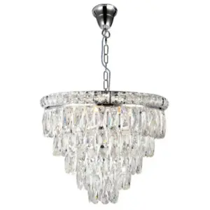 Lighting Inspirations Emporia 45cm 8 Light 5 Tier Crystal Glass Chandelier Chrome LOI1001179