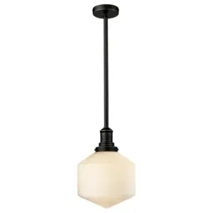 Lighting Inspirations Jefferson Small Pendant Opal Matte Bronze LOI1001250