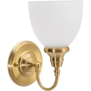 Lighting Inspirations Benson 1 Light Wall Bracket Satin Brass LOI1001582