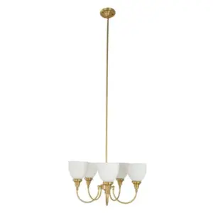 Lighting Inspirations Benson Upwards 5 Light Pendant Satin Brass LOI1001584