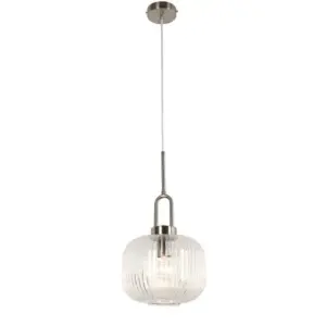 Lighting Inspirations Main Pendant White Cord Brushed Nickel LOI1001611
