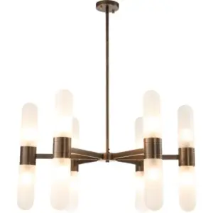 Lighting Inspirations Hepburn 12 Light 6 Arm Pendant Antique Brass LOI1001622