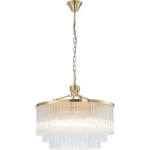 Lighting Inspirations Evangeline Medium 60cm 8 Light Chandelier Satin Brass LOI1001628