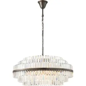Lighting Inspirations Evelyn Large 80cm 10 Light Chandelier Antique Brass LOI1001631