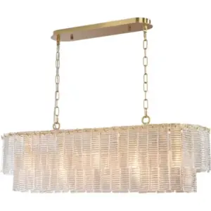 Lighting Inspirations Alara 100cm 5 Light Bench Chandelier Satin Brass LOI1001641