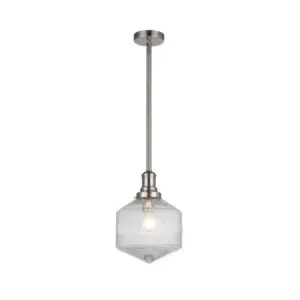 Lighting Inspirations Jefferson Small Rod Pendant Clear Brushed Nickel LOI1001697A