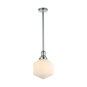 Lighting Inspirations Jefferson Small Rod Pendant Opal Matte Chrome LOI1001724A