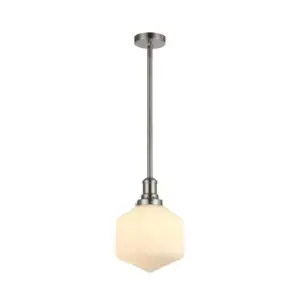 Lighting Inspirations Jefferson Small Rod Pendant Opal Matte Brushed Nickel LOI1001726A