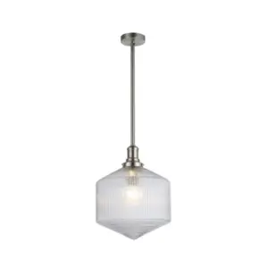 Lighting Inspirations Jefferson Large Rod Pendant Clear Brushed Nickel LOI1001728A