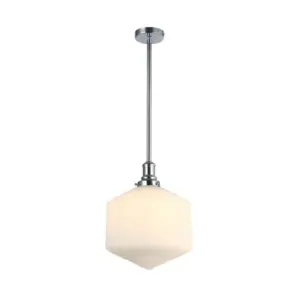 Lighting Inspirations Jefferson Large Rod Pendant Opal Matte Chrome LOI1001729A