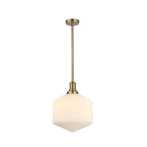 Lighting Inspirations Jefferson Large Rod Pendant Opal Matte Satin Brass LOI1001730A