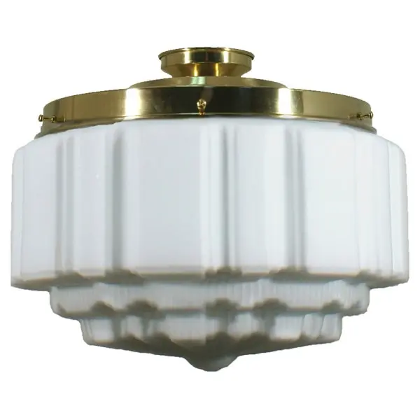 Lighting Inspirations St Kilda 14 Opal Matte Batten Fix Polished Brass LOI3000019A
