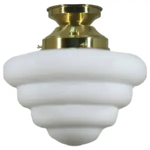 Lighting Inspirations Beehive Opal Matte Batten Fix Polished Brass LOI3000034A
