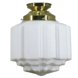 Lighting Inspirations St Kilda 8 Opal Matte Batten Fix Polished Brass LOI3000051A