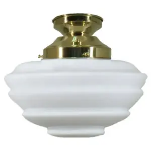 Lighting Inspirations Cannes Opal Matte Batten Fix Polished Brass LOI3000057A