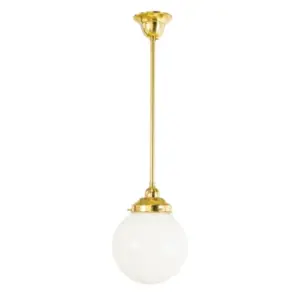 Lighting Inspirations Sphere 8 Opal Gloss on Rod Set 1/2 x 1/2m Polished Brass LOI3000254A