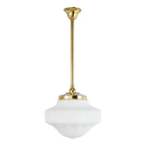 Lighting Inspirations Derby 13 Opal Matte on Rod Set 3/4 x 1/2m Polished Brass LOI3000283A