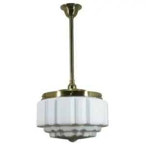 Lighting Inspirations St Kilda 14 Opal Matte on Rod Set 3/4 x 1/2m Polished Brass LOI3000286A
