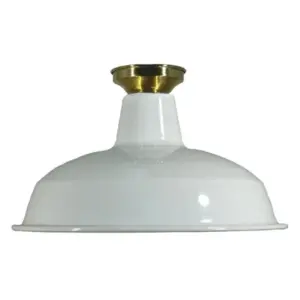 Lighting Inspirations Warehouse 300mm White Metal Batten Fix Polished Brass LOI3000331A