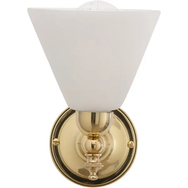 Lighting Inspirations Waubra Wall Light Polished Brass With Cono Opal Matte LOI3000334A